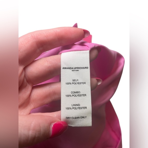 Amanda Uprichard Augusta Dress Pink White Colorblock Size Small - Picture 6 of 7